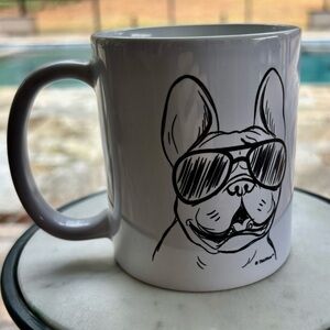White Mug with French Bulldog Design